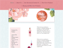 Tablet Screenshot of jbeautyskincare.com